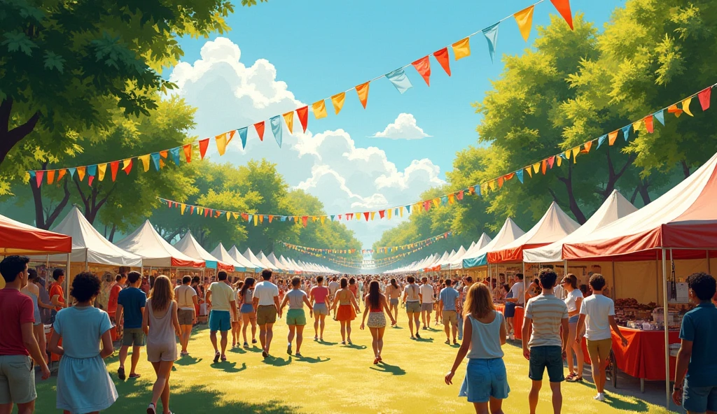 A lively daytime festival