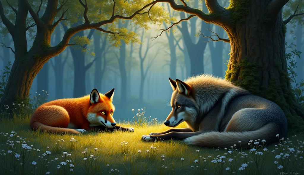 FOX AND WOLF FALLEN DEFEATED
