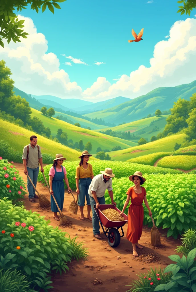 create an image about soil management in sustainable agriculture