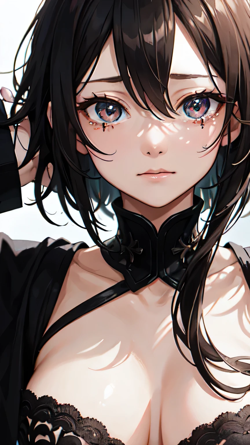 ((Highest quality)), ((masterpiece)), (detailed), One person, Almond Eye,You are an adventurer、On an endless journey, Overcoming the pain and tears, The figure moving forward in search of light, Shining brighter than anyone else,*You are an adventurer, on an endless journey* ,Close up of face