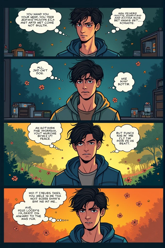 Create a 5-page comic strip that talks about how to quit drugs 