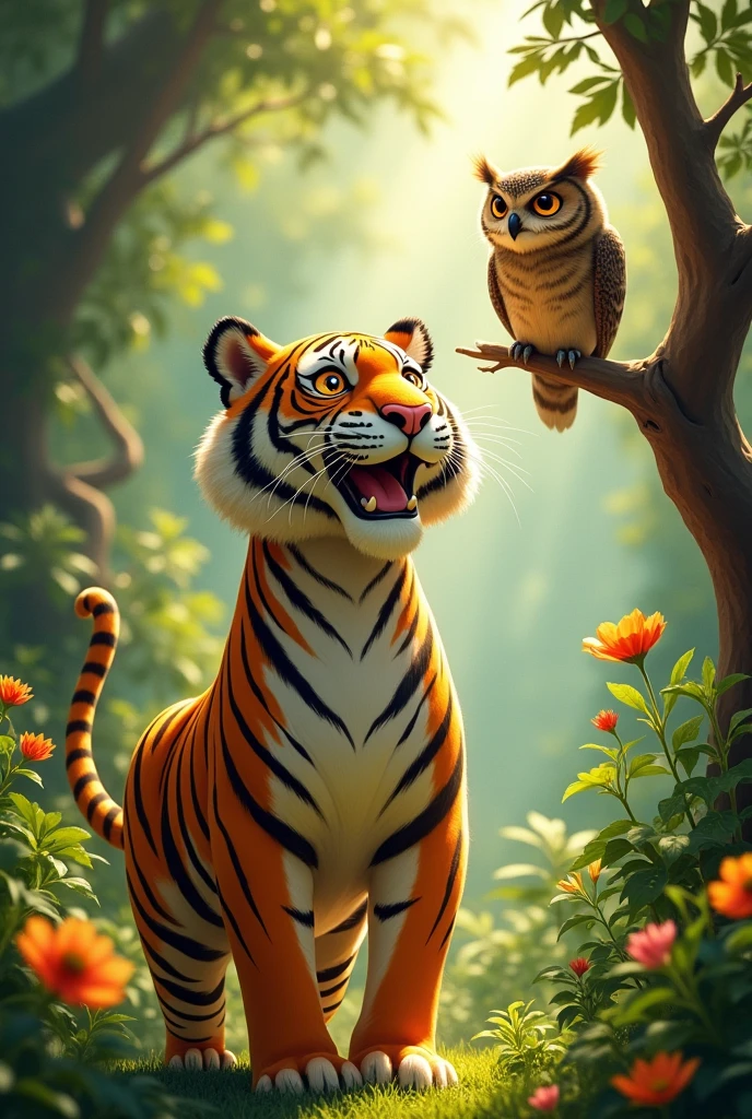 Tiger thought about the owl&#39;s words but laughed again with the confidence of his youth.. "I don&#39;t need to seek wisdom. My strength is enough for me!" he said and left from there.