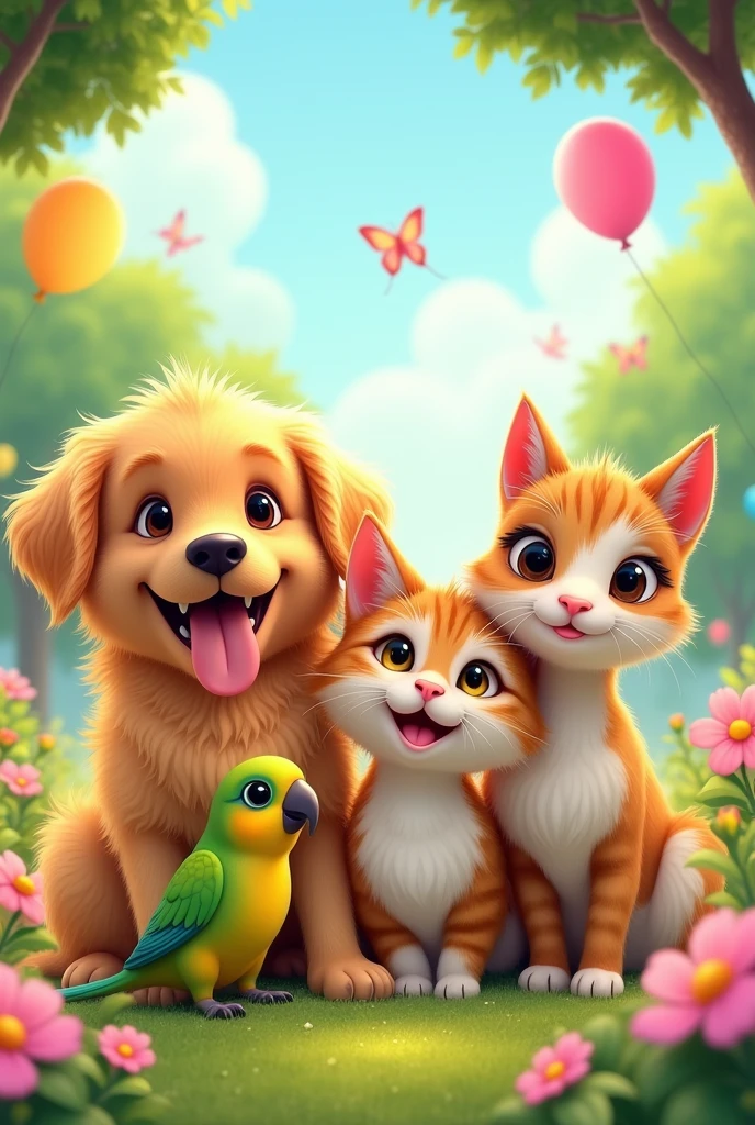 4 animal selfie