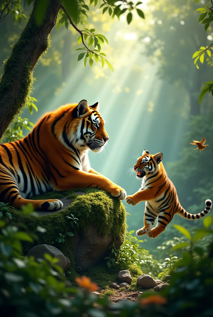 Let there be one old tiger and one young dynamic tiger