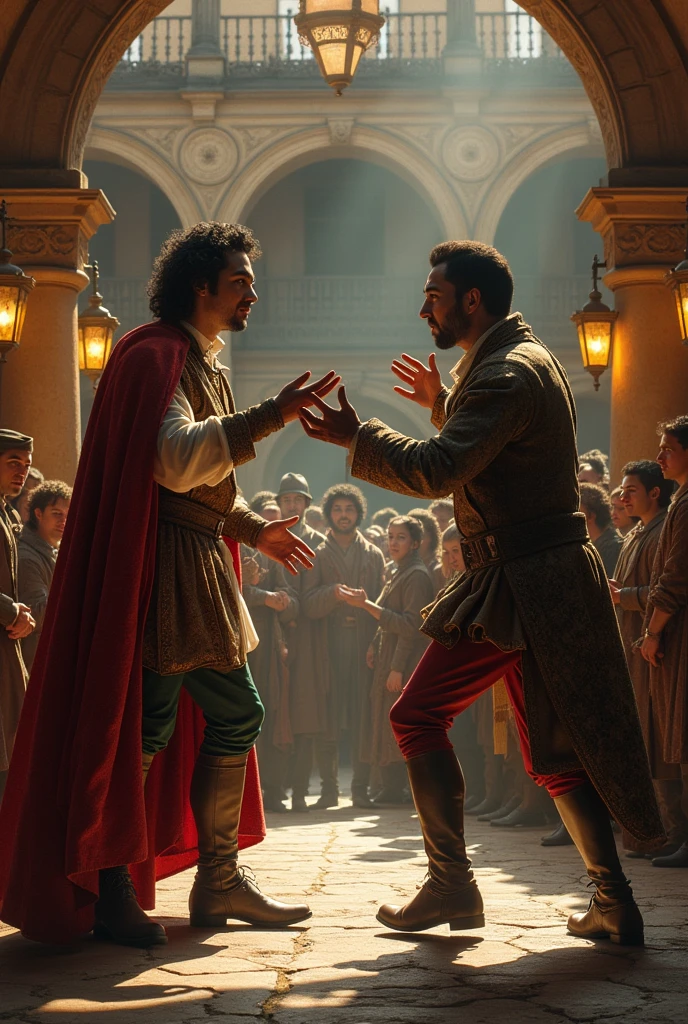 Luis de Gongora, Spanish poet, peleando poéticamente con otro Spanish poet Lope de Vega