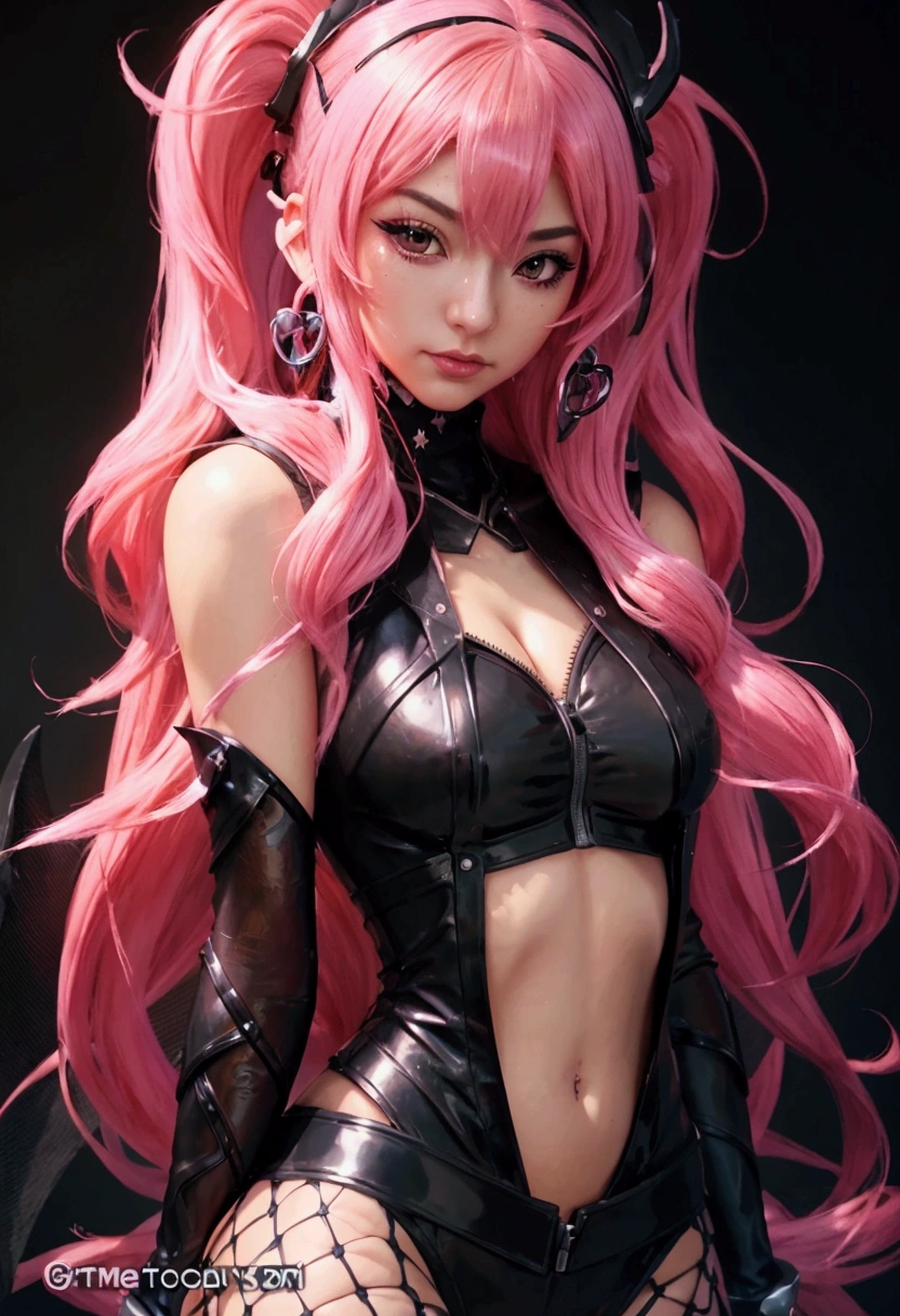 a close up of a woman in a black outfit with pink hair, extremely detailed artgerm, ig model | artgerm, seductive anime girl, style artgerm, 8k high quality detailed art, artgerm. anime illustration, style of artgerm, artgerm and rossdraws, artwork in the style of guweiz