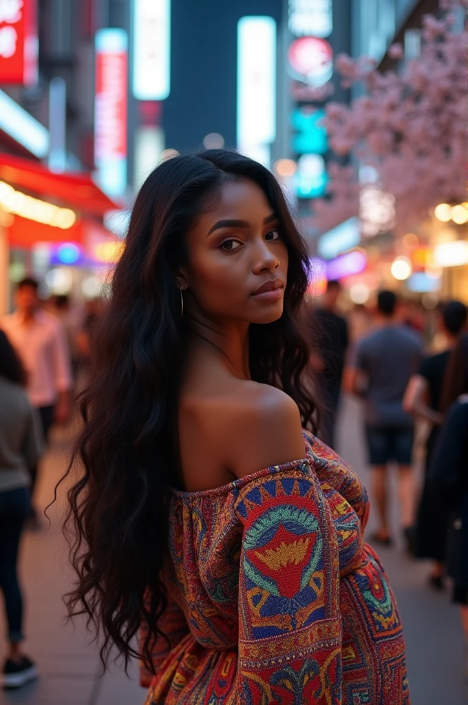 Muslim beautiful africa woman mixed with Arab in Seoul
