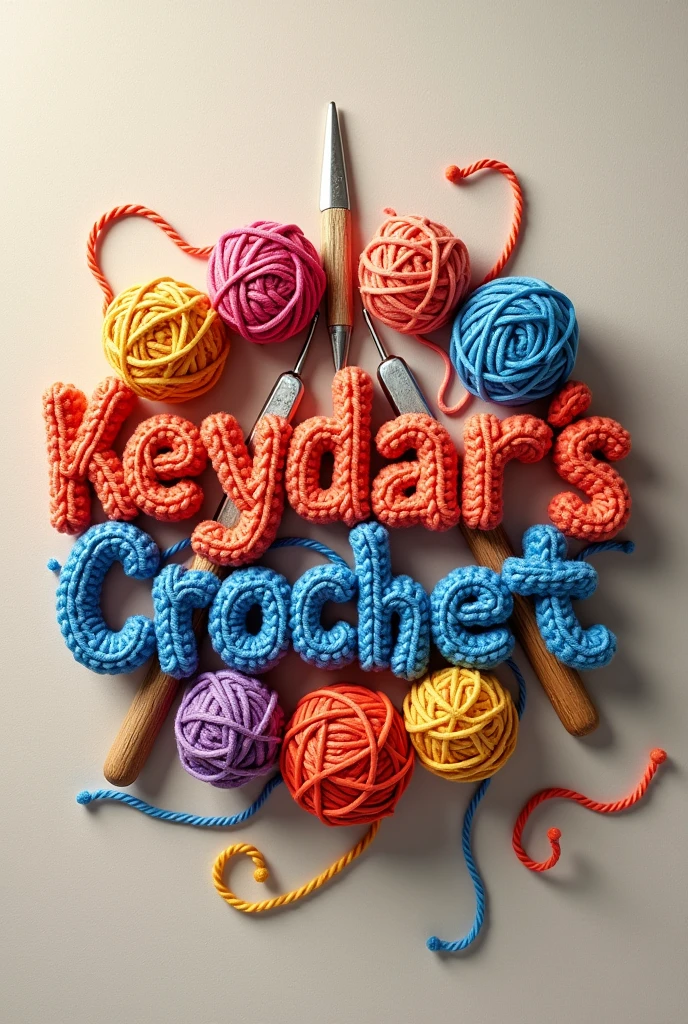 i need a crochet logo for a bussness; this logo need to said keydar's crochet with the thread