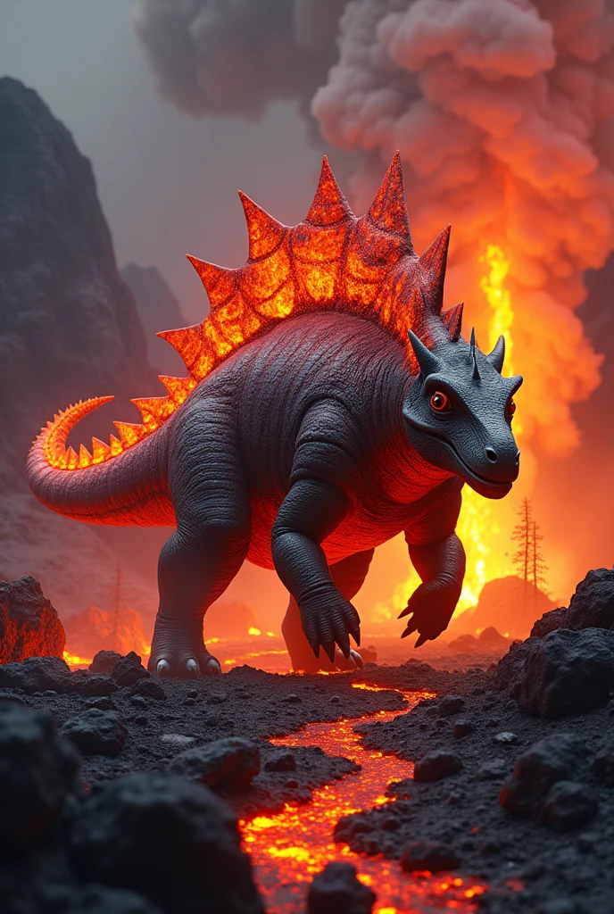 Merger between magmasaur and ankylosaur
