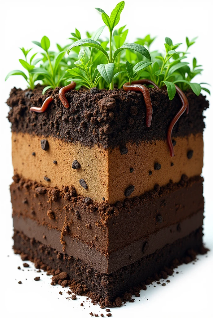 create a layered picture of soil management in sustainable agriculture, only the soil