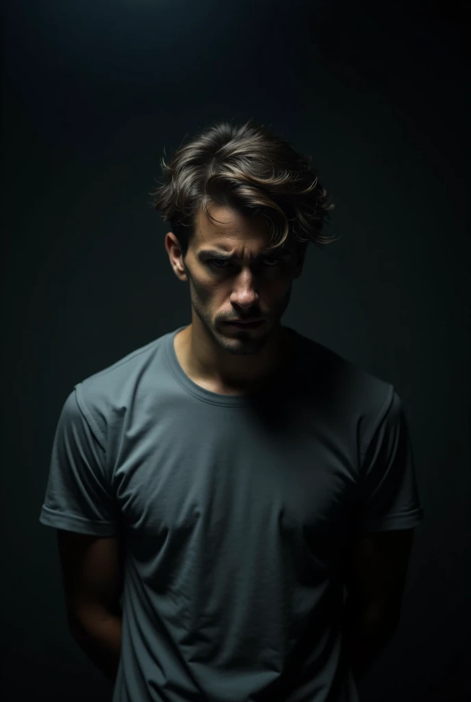 a dark background of an image of a man looking confused or frustrated