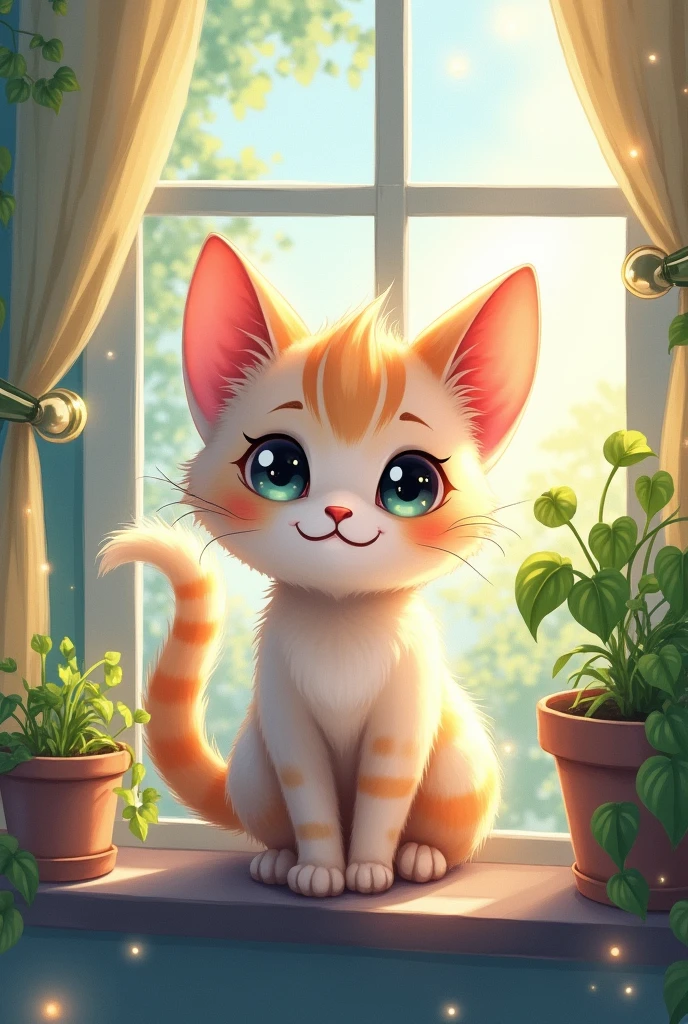 Cute and mysterious kitty in anime 