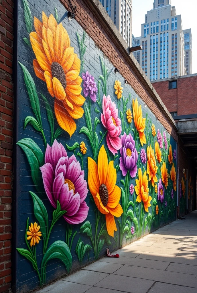 Flower street art