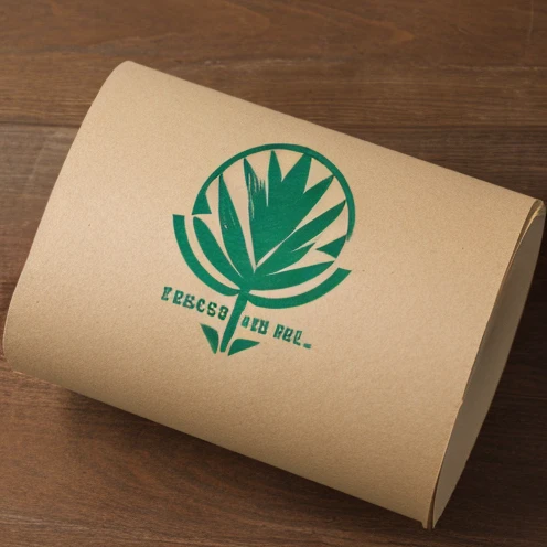 logo, inscription paper zenith, paper roll elements. wood, feathers, The colors should be green, brown, calm