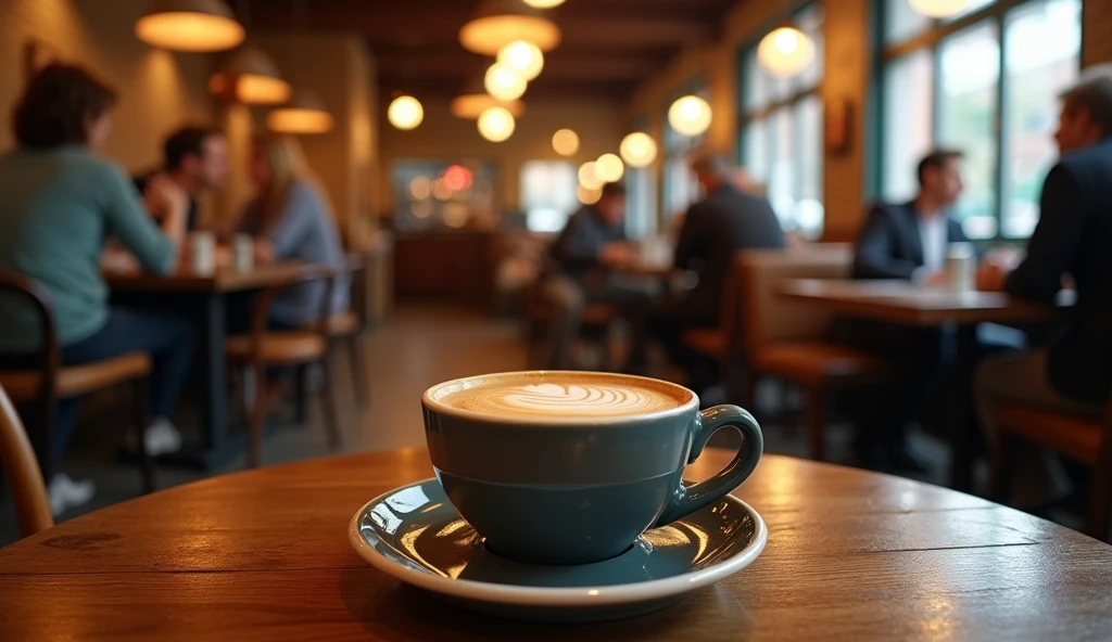 The words "paradoxicalvibes" written in large letters at the bottom of the screen, ((highest quality, Highest image quality, High resolution, photorealistic, Raw photo, 8K)), ((8k wallpaper)), a coffee house