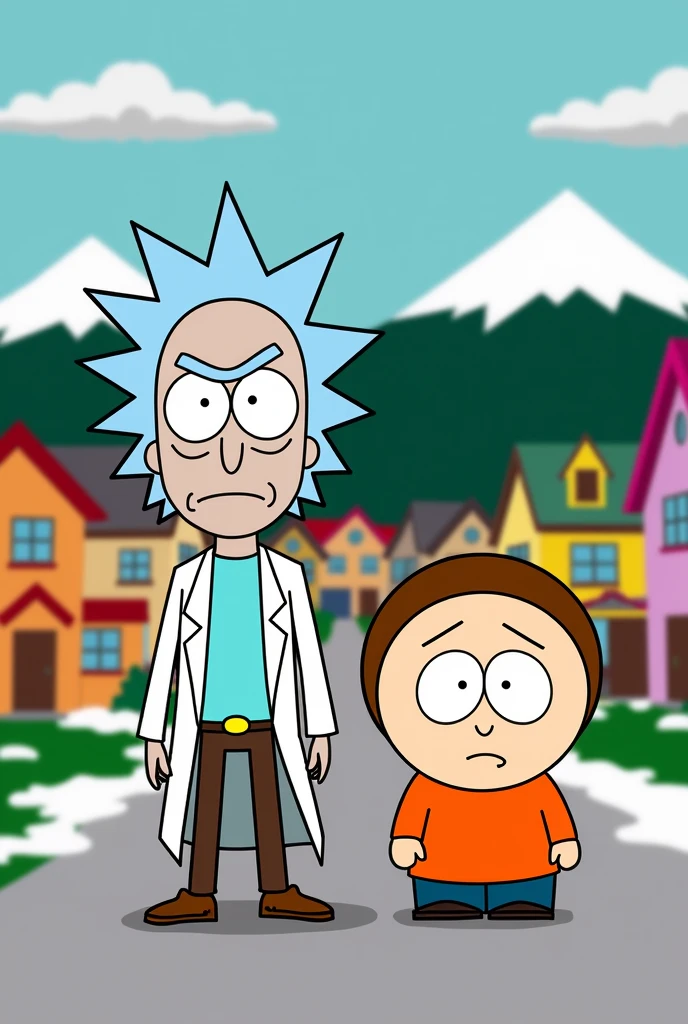 Rick and Morty as South Park characters