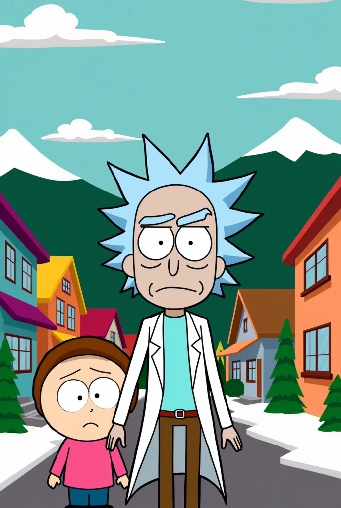 Rick and Morty as South Park characters