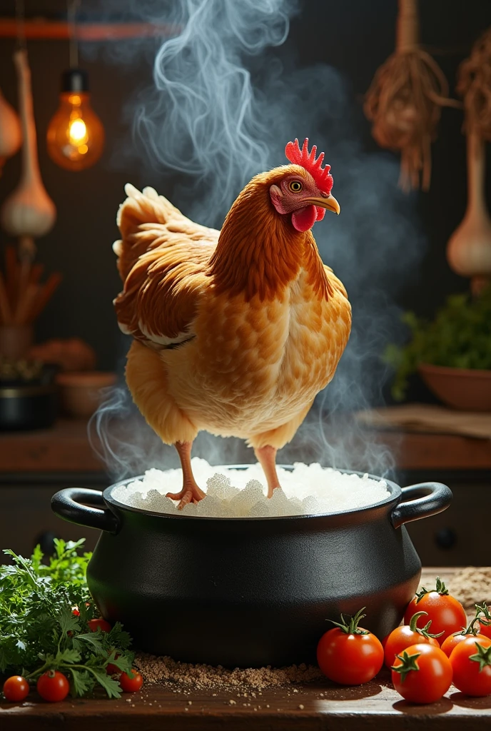 Boiling hen