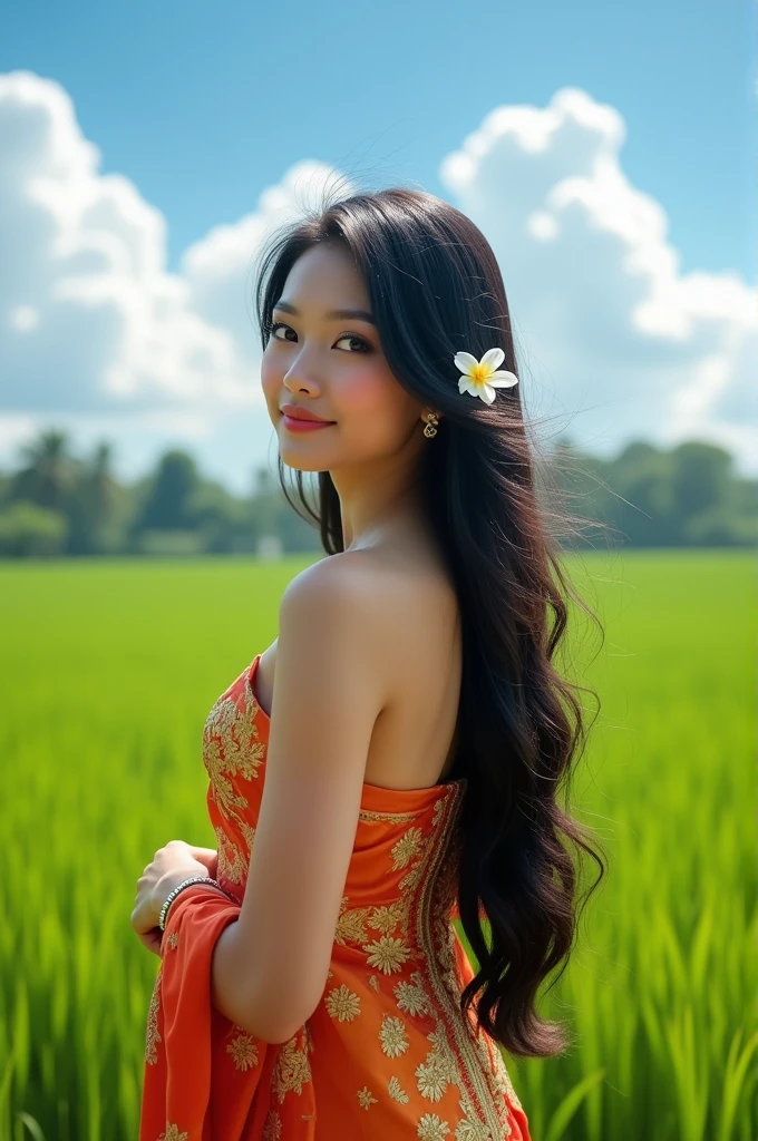 Create a Thai woman, she has to have black hair