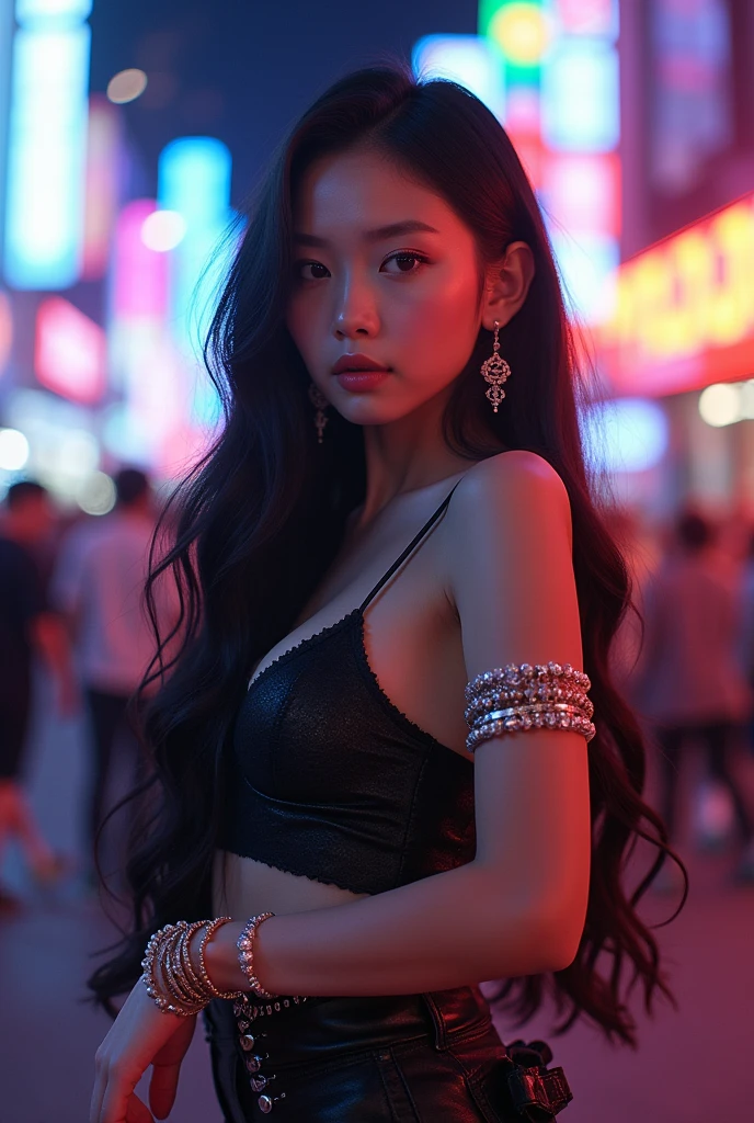 Create a member for a kpop group, she has to have black hair, be between 20 and 18 years old and be Chinese