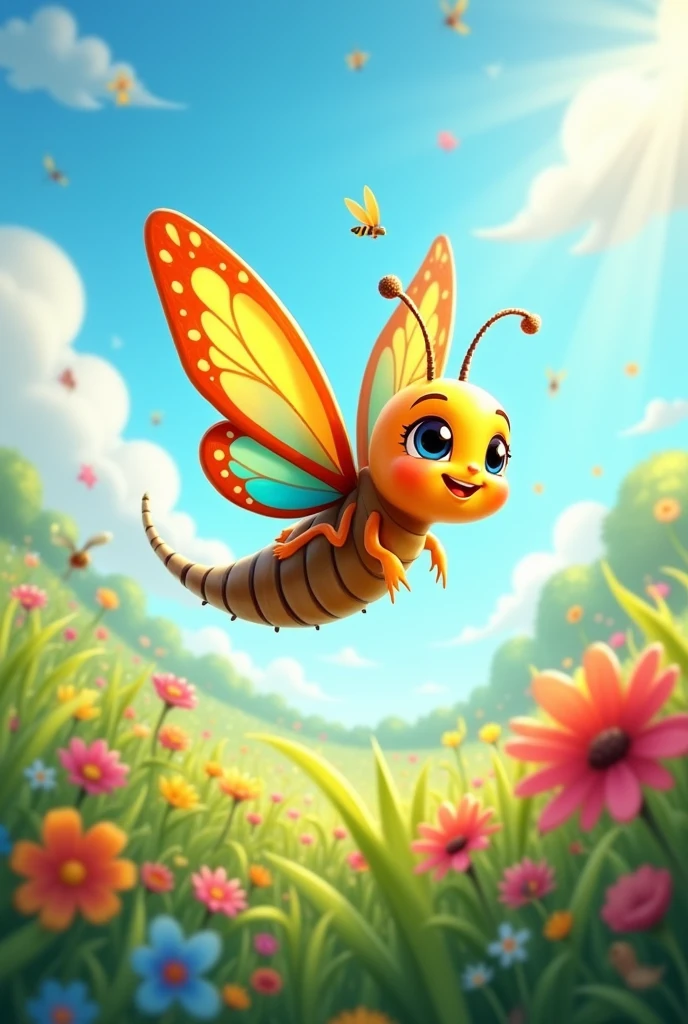 Cartoons for the story of a butterfly