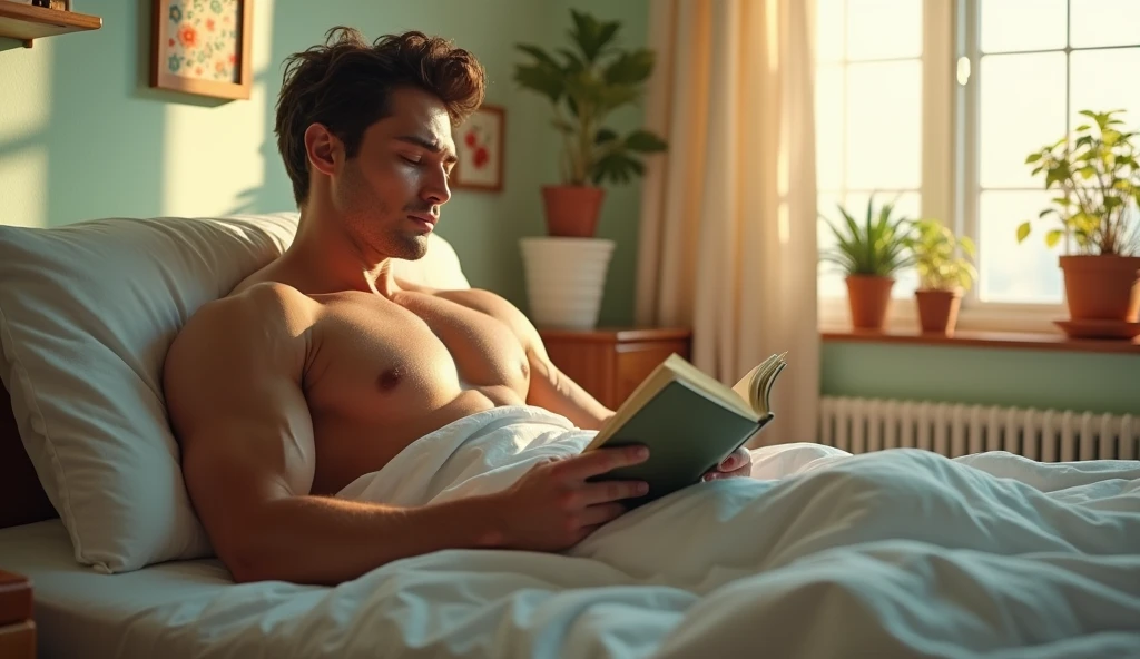 Hot student bodybulider nursing home in bed