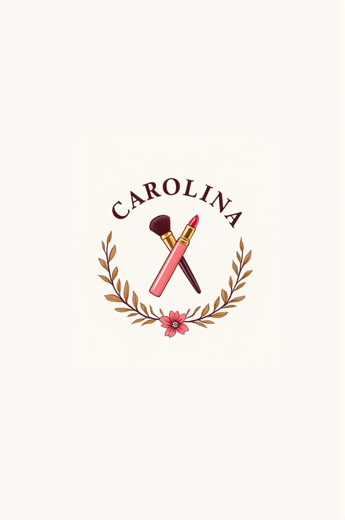 Create a makeup logo for me with the name carolinamakesup