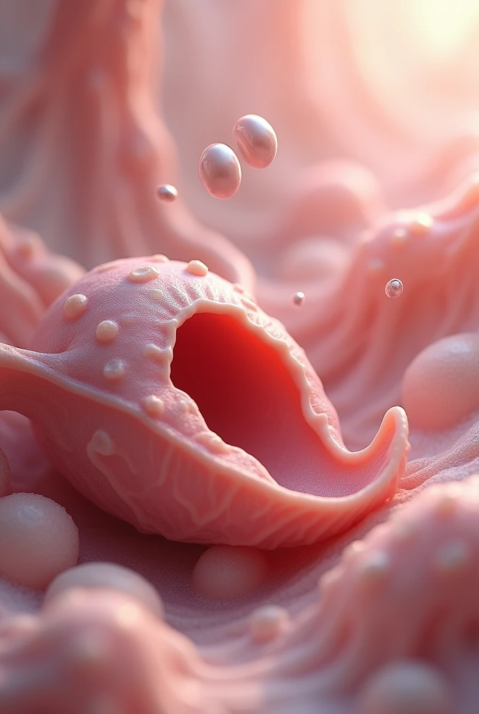 A vagina with sperm on the outside