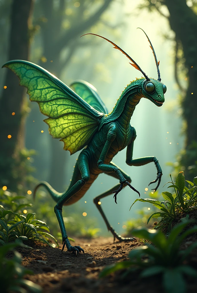 Fusion between mantis and dinosaur