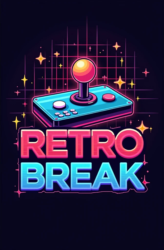 Please make me a logo for a show called "retro break". Video games, retro