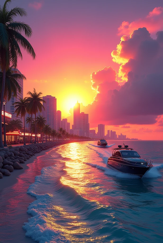 (((clouds))) with a sea, vice city gta