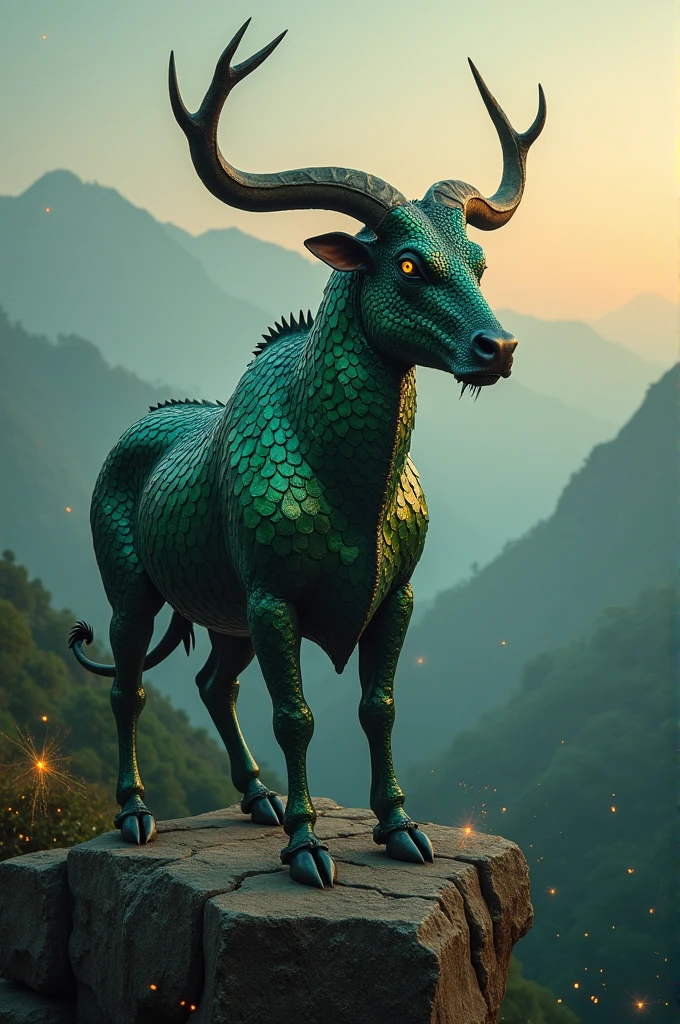 Taureau mélangé a un dragon