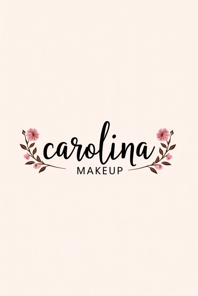 Create a makeup logo for me with the name carolinamakesup 