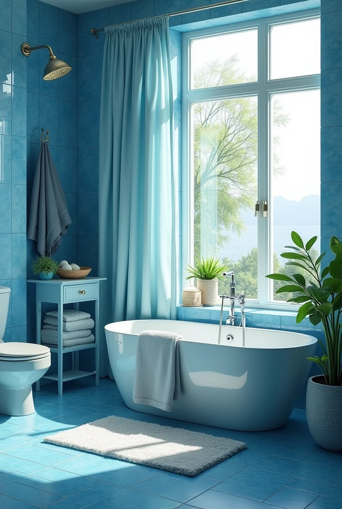 Blue is a popular choice for bathrooms, evoking the cleanliness and freshness of water. Blue tiles or accessories like towels and shower curtains can transform your bathroom into a refreshing and serene space..