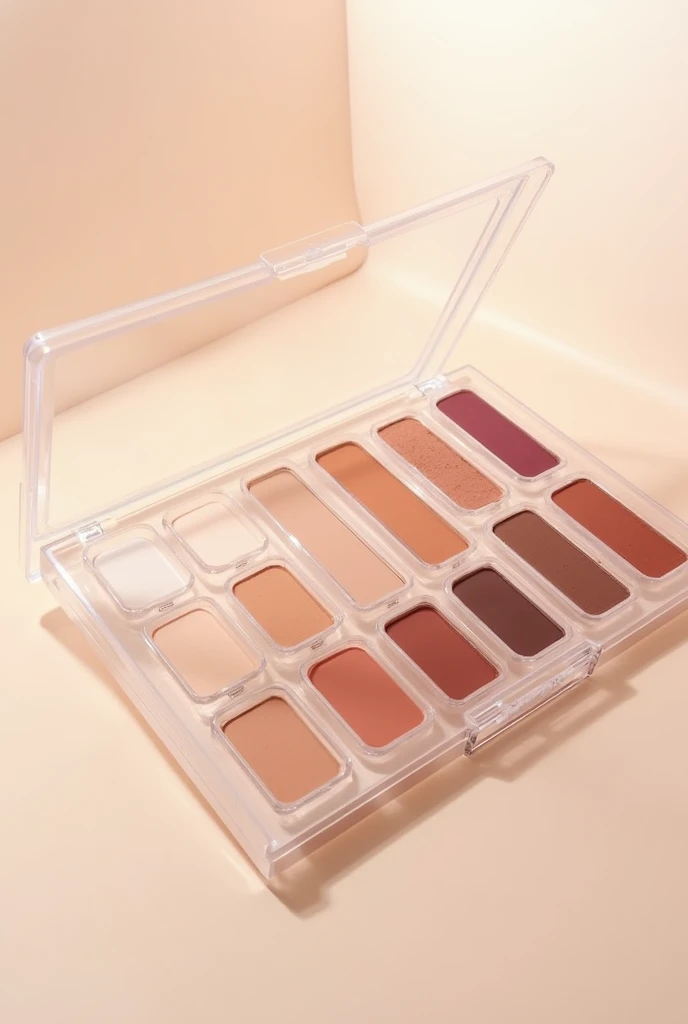 create a cream palette with clear packaging