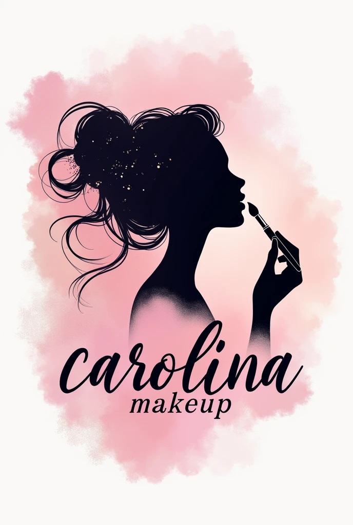 Create a makeup logo for me with the name carolinamakesup