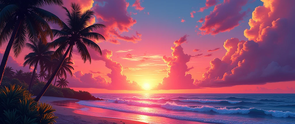 (((sky))) with clouds and the sea, vice city gta