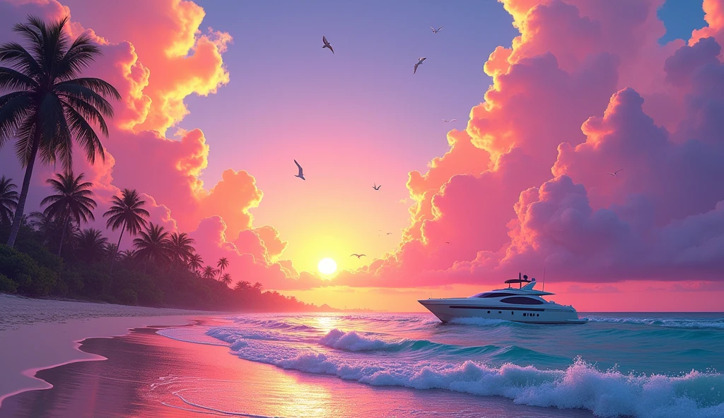 (((sky))) with clouds and the sea, vice city gta