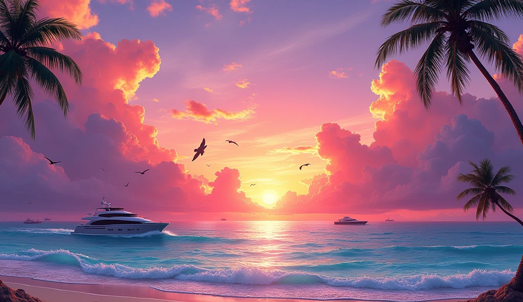 (((sky))) with clouds and the sea, vice city gta