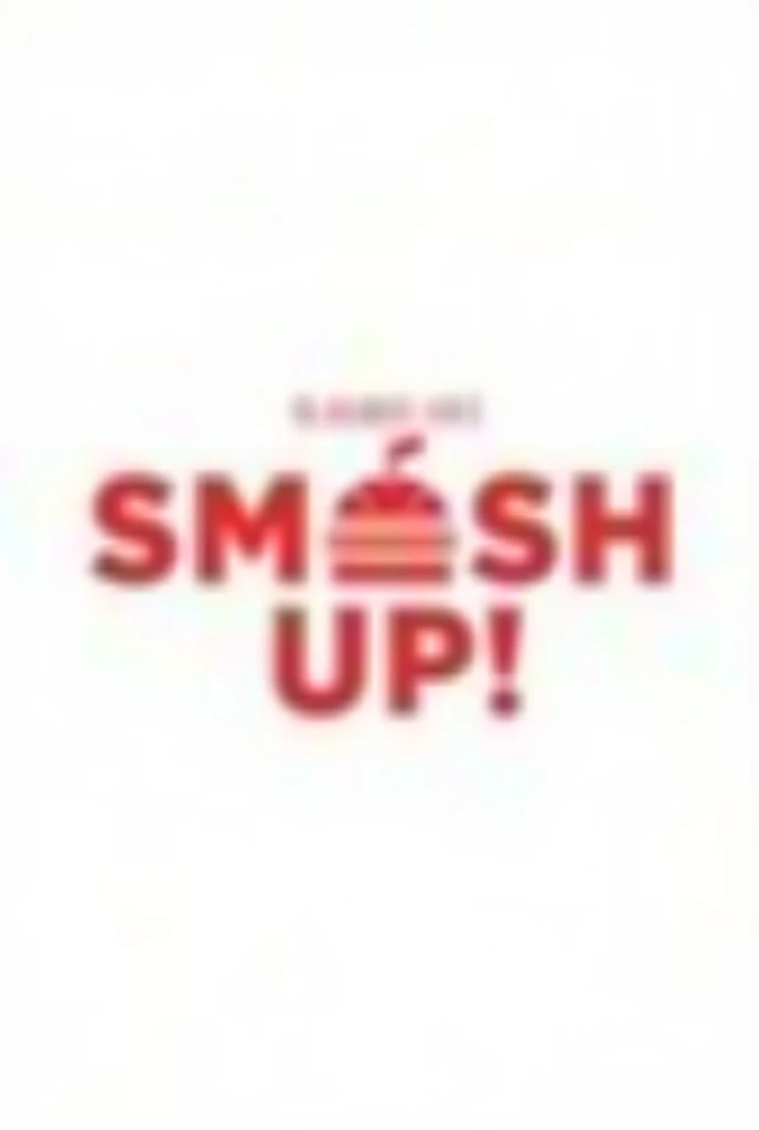 Logo of a burger company called SMASH UP! Do it in a minimalist style with cherry-colored letters