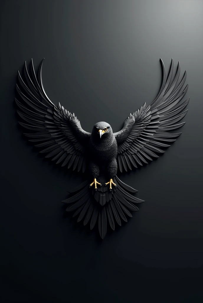 Car brand logo using a black hawk
