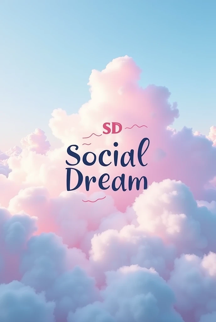 Créer moi une image d’un logo sur le quel est écris social dream avec une abréviations du mot social dream en SD avec un nuage