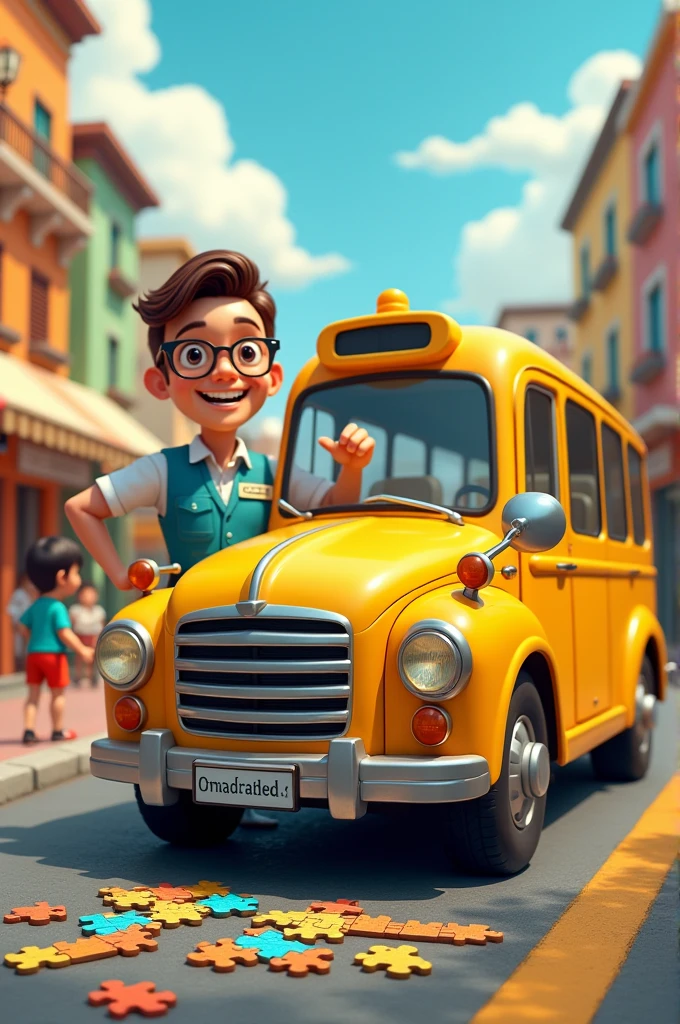 I want to make a friend of a bus driver, that has its mirrors, his belt, its pedals, its headlights, the steering wheel, were working, your key, Her glasses , to put together a puzzle 