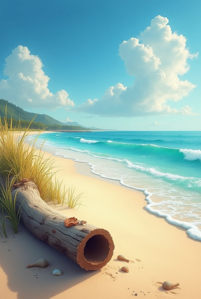 summer beach without people