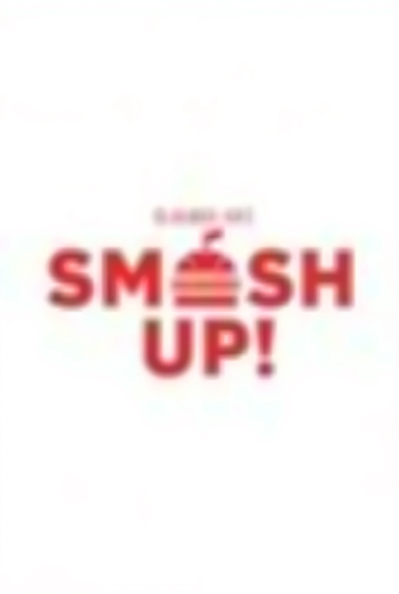 Logo of a burger company called SMASH UP! Do it in a minimalist style with cherry-colored letters