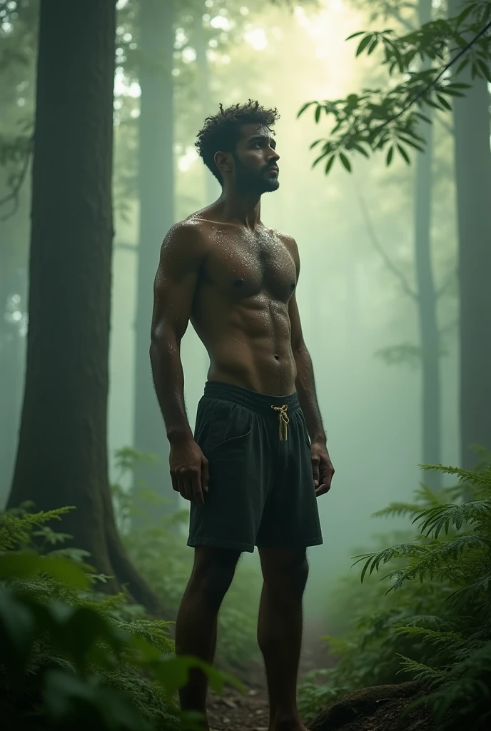 A naked man