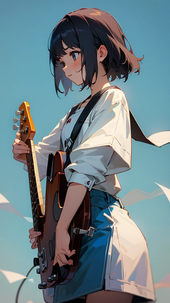 Girl playing guitar