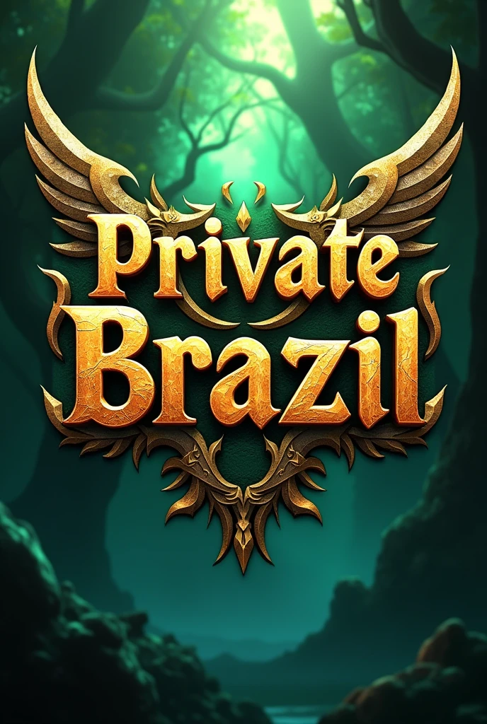 a written logo "Private Brazil Metin Online" for the online game Metin2