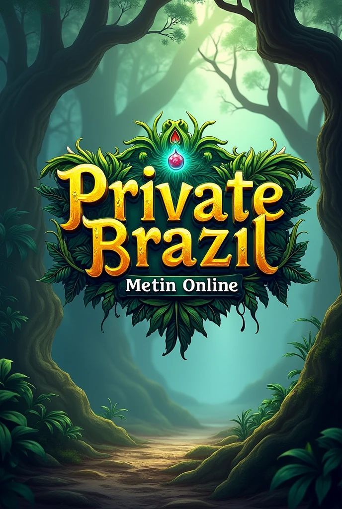 a written logo "Private Brazil Metin Online" for the online game Metin2