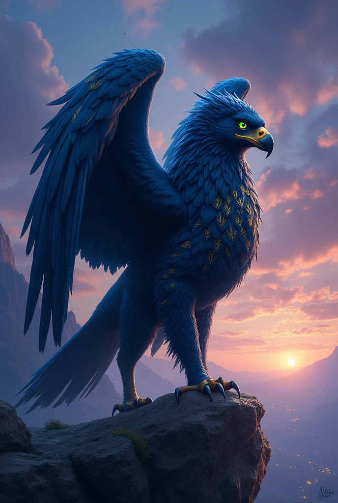 Navy blue griffin